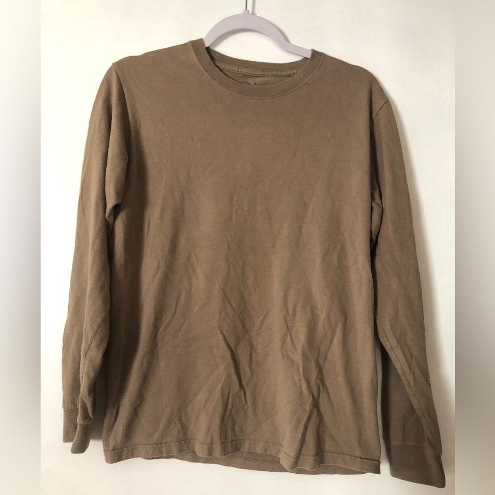 Khaki long sleeve tee